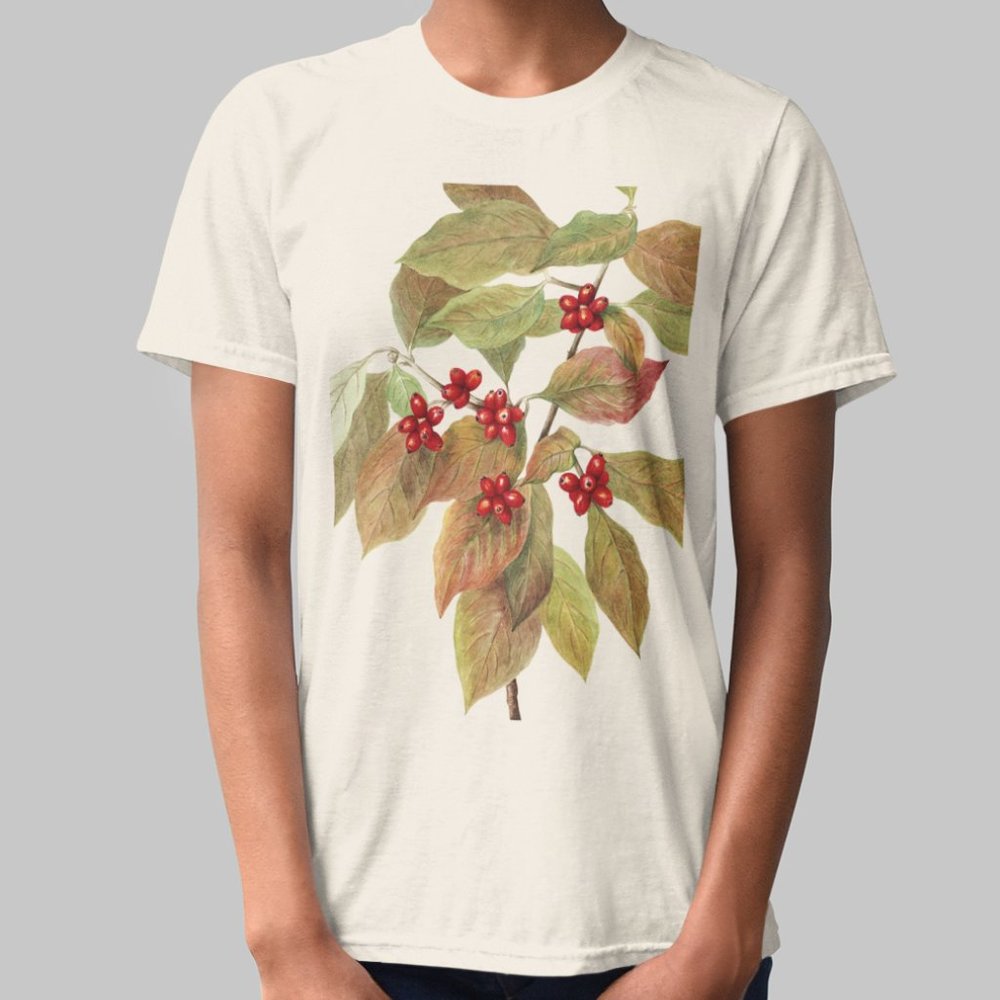 Flowering Dogwood VTG Botanical Print Short Sleeve Graphic Tee T-shirt S M L XL